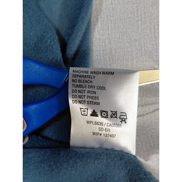 Woolrich Fleece Zip Front Vest Men's Med Gorpcore Outdoor Front Pockets Blue - Picture 7 of 13